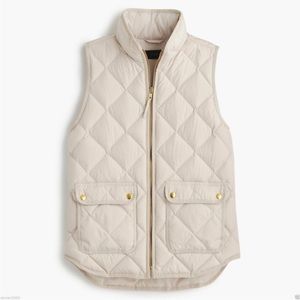 Cream JCrew Puff Vest